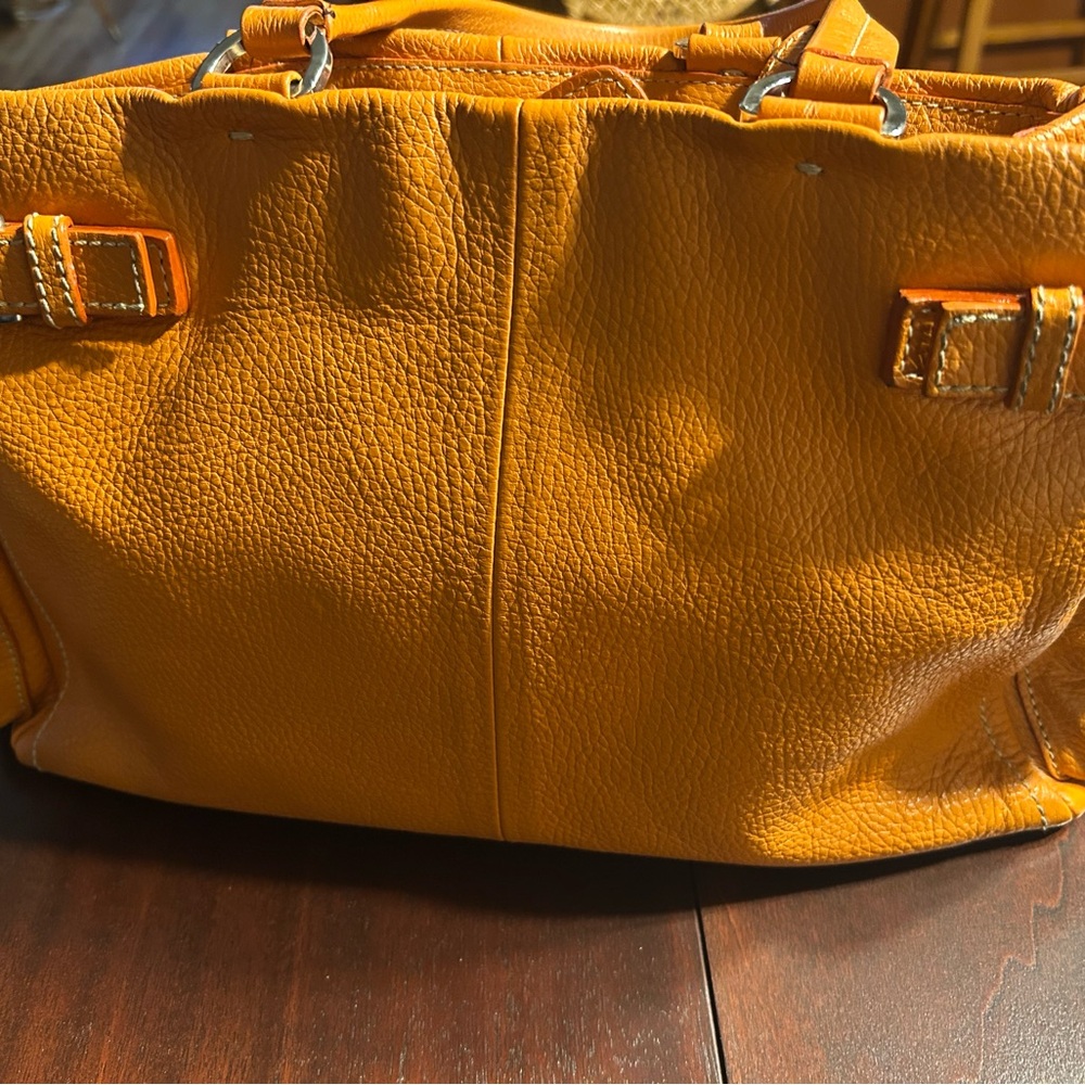 Prada Vibrant Orange Pebbled Leather Shoulder Bag - Picture 10 of 10